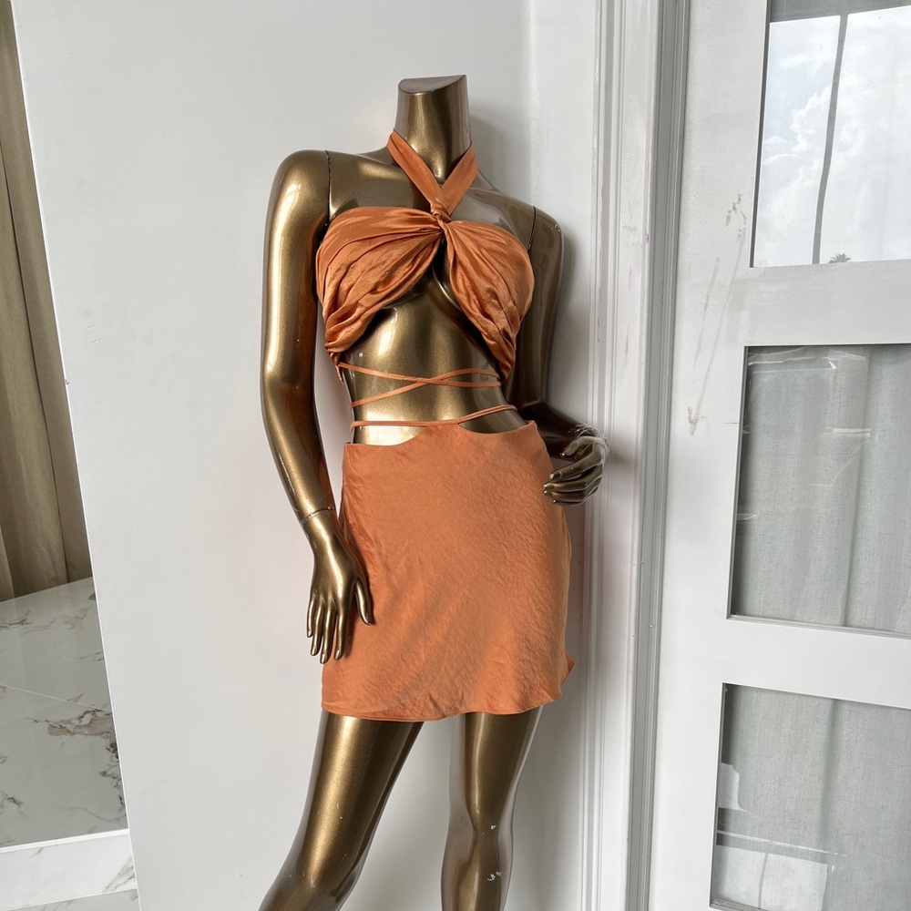 Oh Polly Orange Halter set!